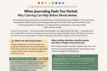 When Journaling Feels Too Verbal