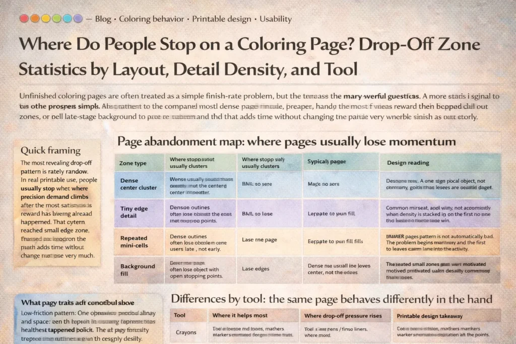 Where Do People Stop on a Coloring Page