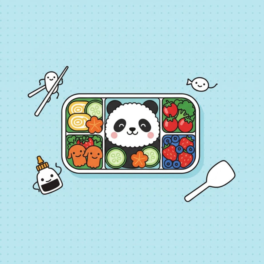 Bento Box Coloring Page 2