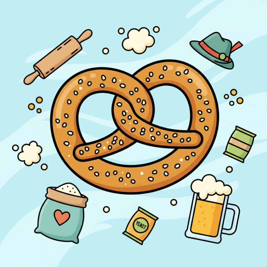 Pretzel Coloring Page 2