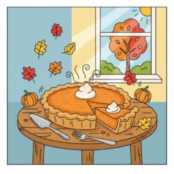 Pumpkin Pie Coloring Page - Origin image