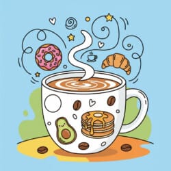 Coffee Mug Coloring Page - Origin image