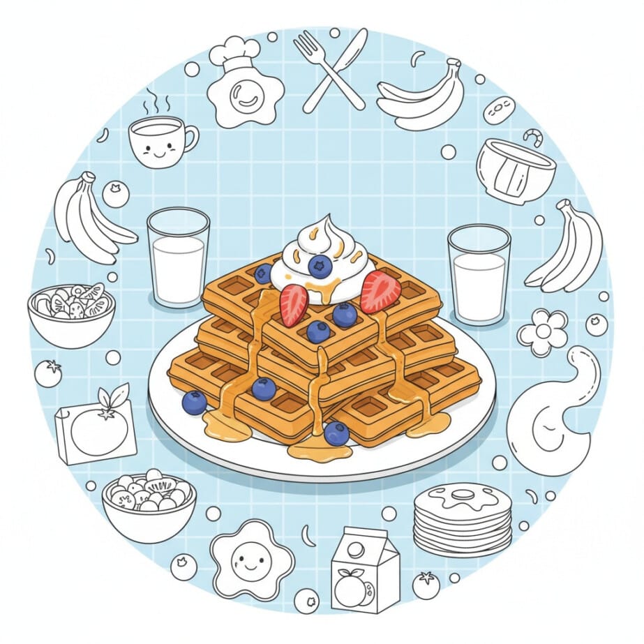 Waffle Plate Coloring Page 2