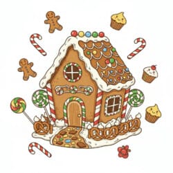 Gingerbread House Coloring Page - Origin image