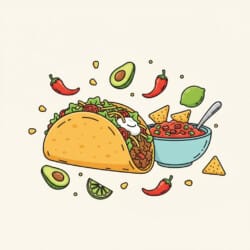 Taco And Salsa Coloring Page - Origin image
