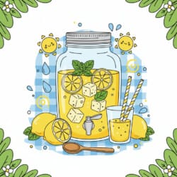 Lemonade Jar Coloring Page - Origin image
