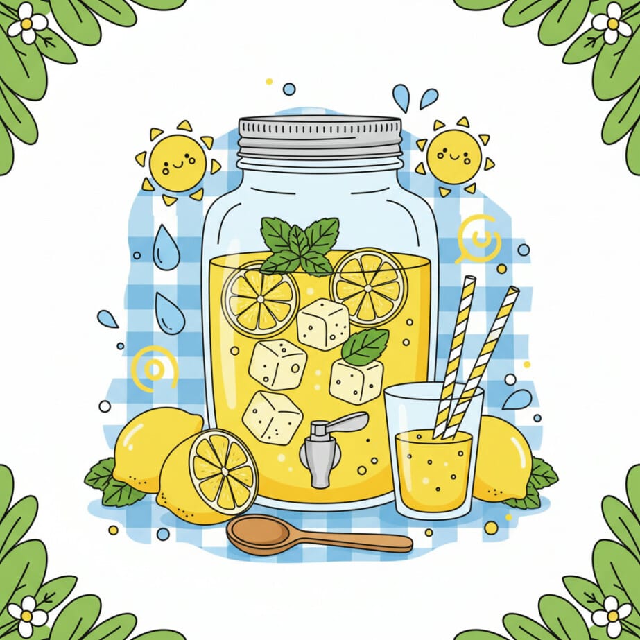 Lemonade Jar Coloring Page 2