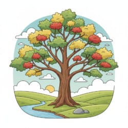 Oak Tree Coloring Page - Origin image