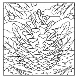 Pine Cone Coloring Page - Printable Coloring page