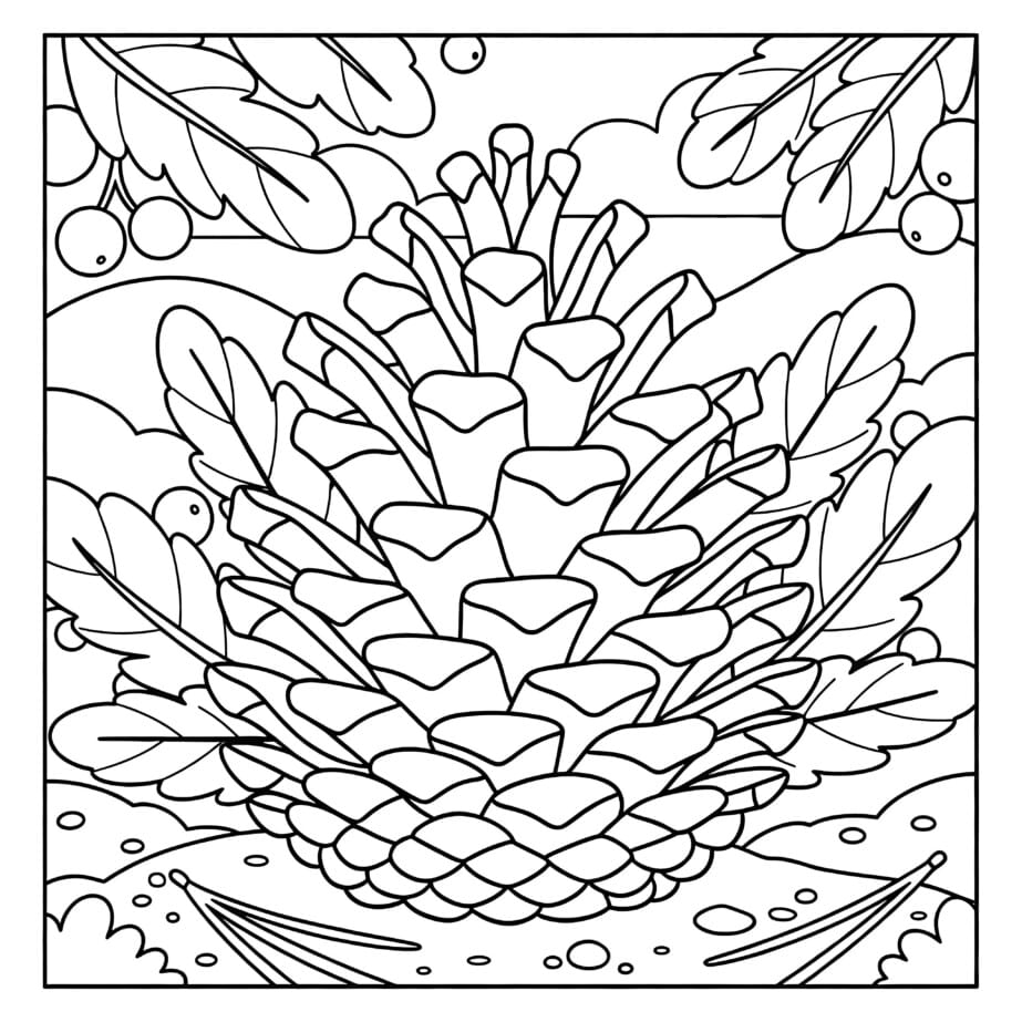 Pine Cone Coloring Page