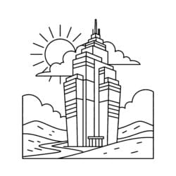 Skyscraper Coloring Page - Printable Coloring page