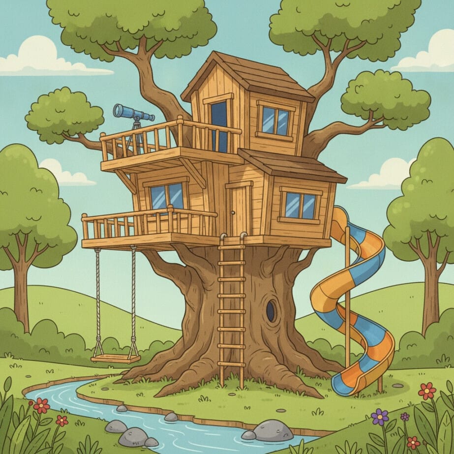 Treehouse Coloring Page 2