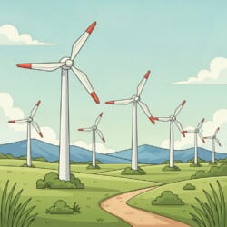 Windmill Field Coloring Page - Origin image