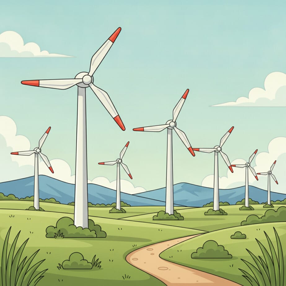 Windmill Field Coloring Page 2