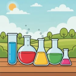 Laboratory Beakers Coloring Page - Origin image
