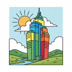 Skyscraper Coloring Page - Origin image