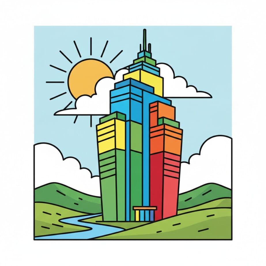Skyscraper Coloring Page 2