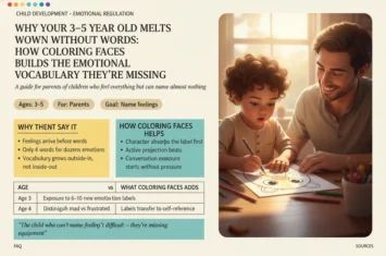 Why Your 3–5 Year Old Melts Down Without Words: How Coloring Faces Builds the Emotional Vocabulary They’re Missing