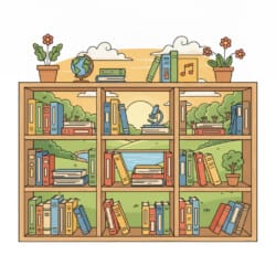 Library Bookshelf Coloring Page - Origin image