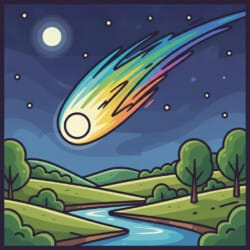 Comet Tail Coloring Page - Origin image