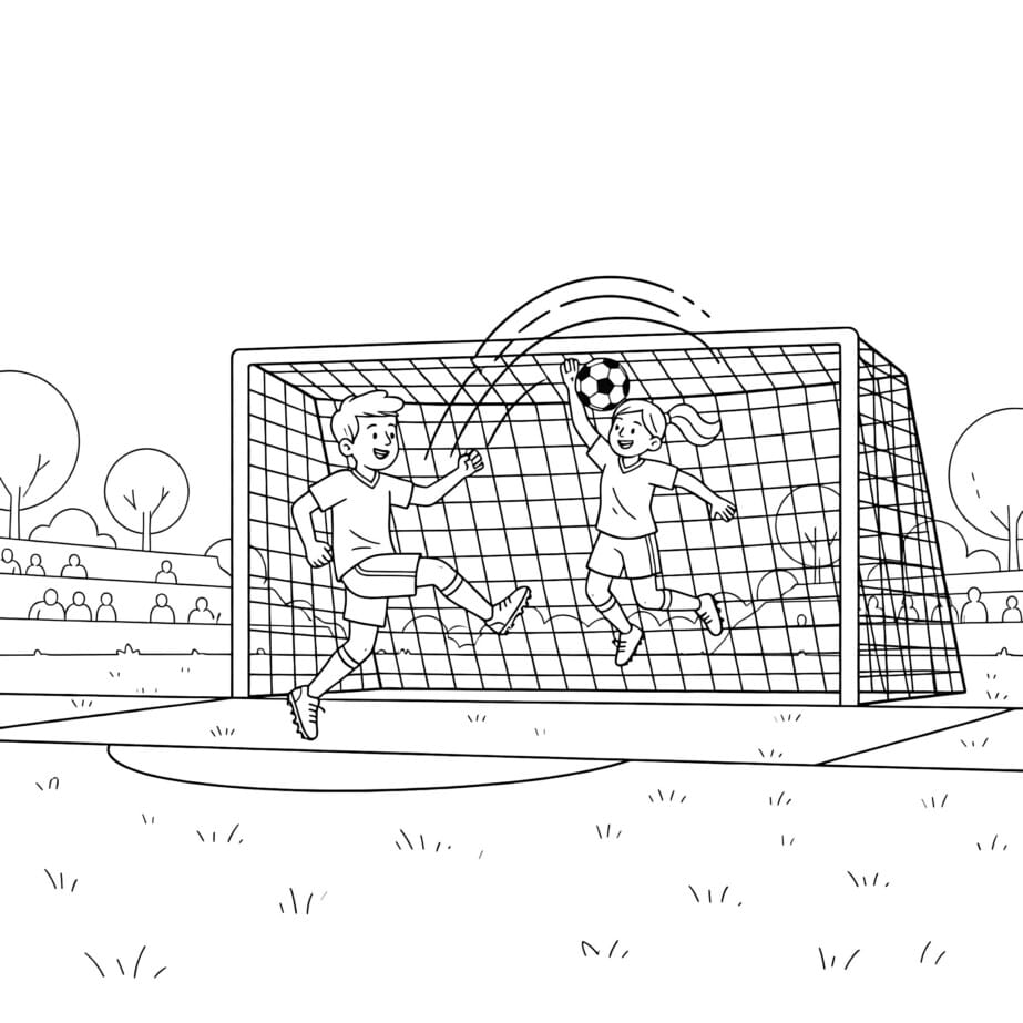 Soccer Goal Coloring Page