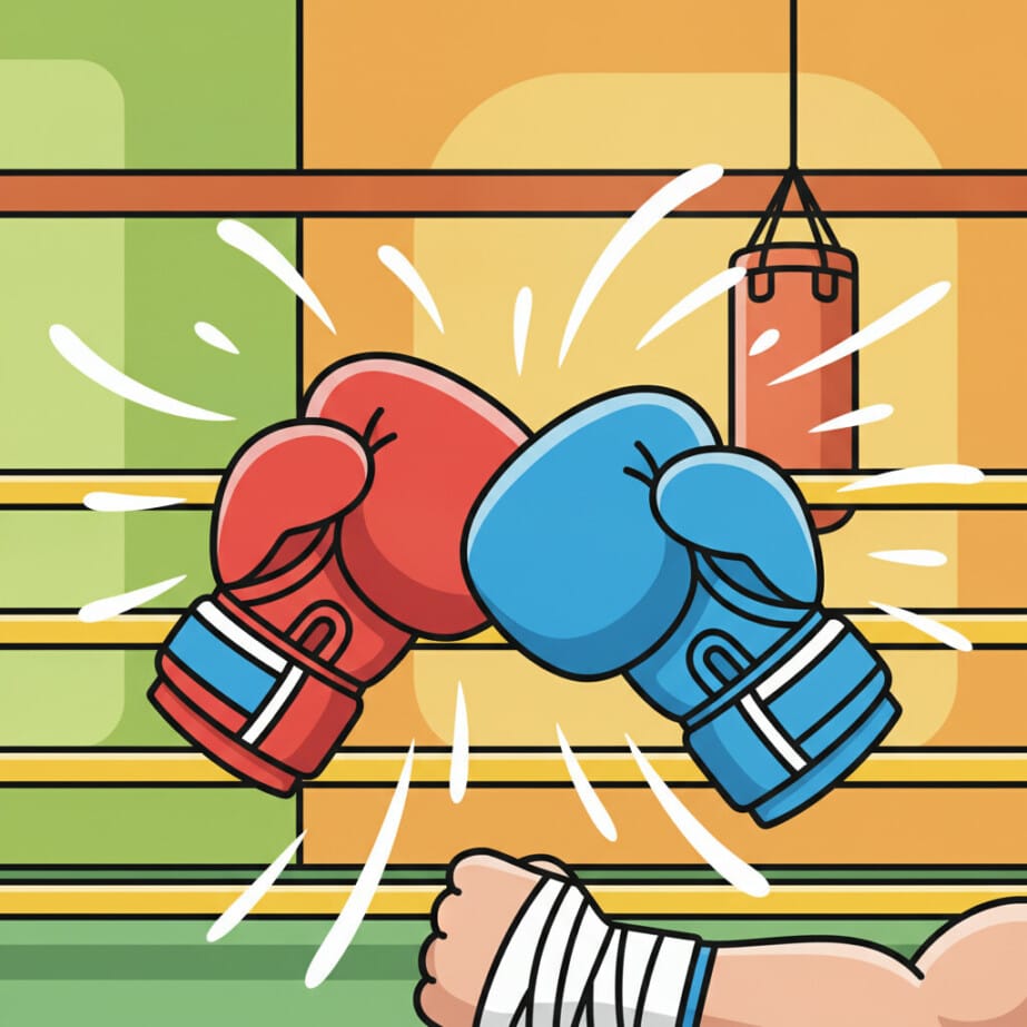 Boxing Gloves Coloring Page 2