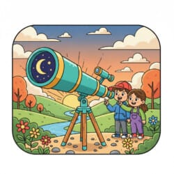 Telescope Coloring Page - Origin image