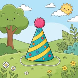 Party Hat Coloring Page - Origin image