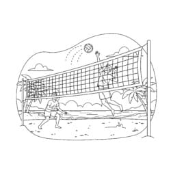 Volleyball Net Coloring Page - Printable Coloring page