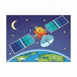 Satellite Coloring Page - Origin image