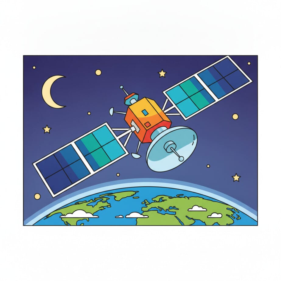 Satellite Coloring Page 2