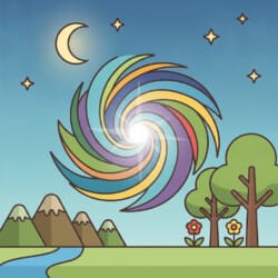 Galaxy Swirl Coloring Page - Origin image