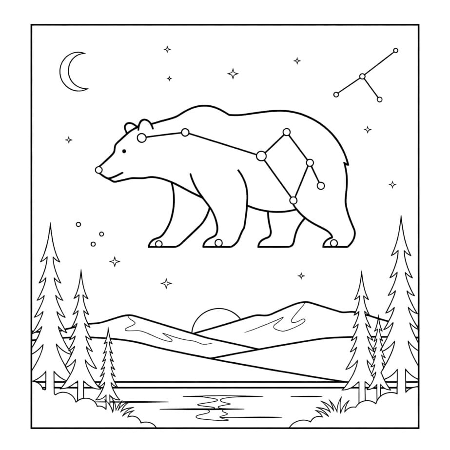 Constellation Coloring Page