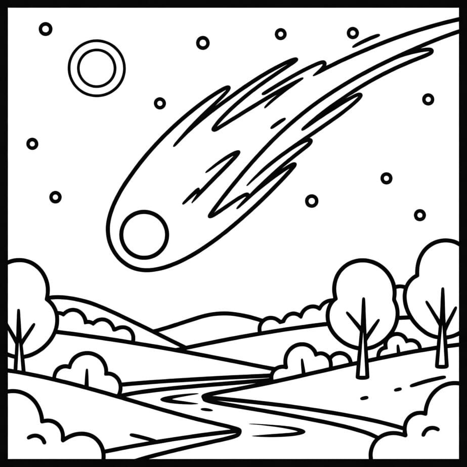 Comet Tail Coloring Page