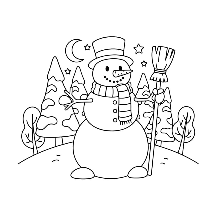 Snowman Coloring Page