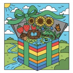 Gift Box Coloring Page - Origin image