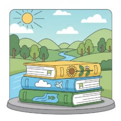 Book Stack Coloring Page - Origin image