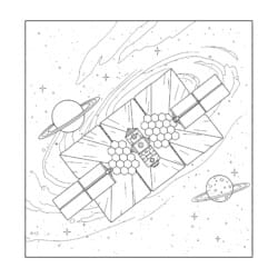 Space Telescope Coloring Page - Printable Coloring page