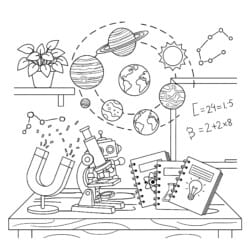 Science Coloring Worksheet - Printable Coloring page