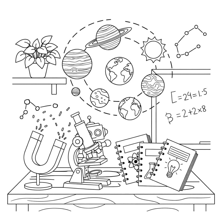 Science Coloring Worksheet