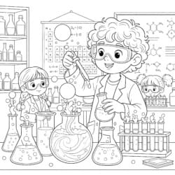 Chemistry Coloring Page - Printable Coloring page