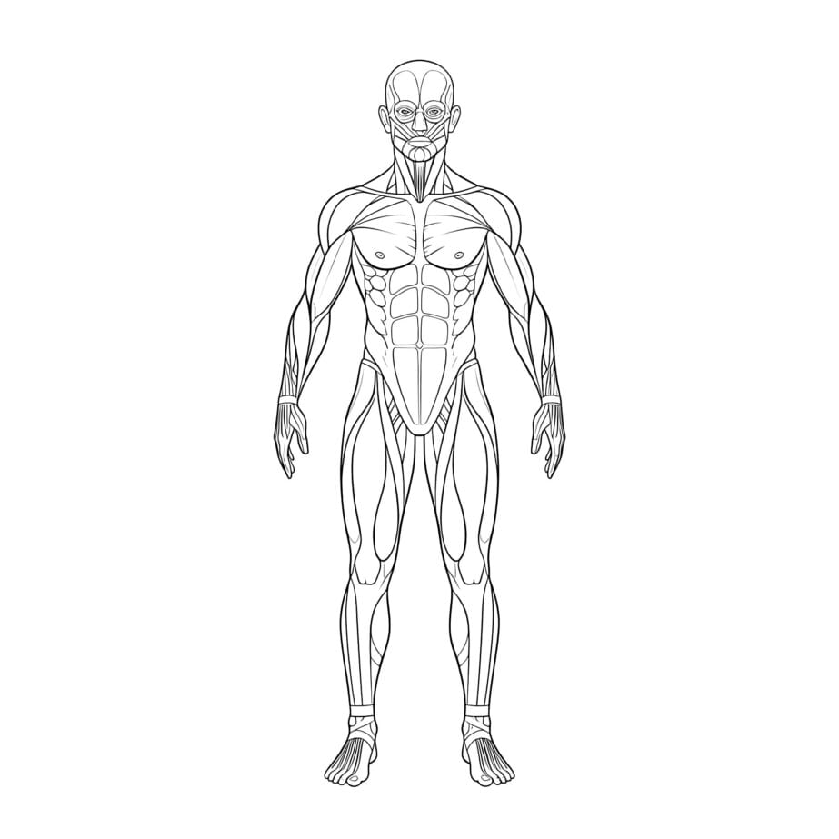 Muscular System Coloring Page