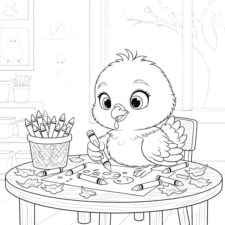 Preschool Turkey Coloring Page