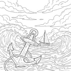 Boat Anchor Coloring Page - Printable Coloring page