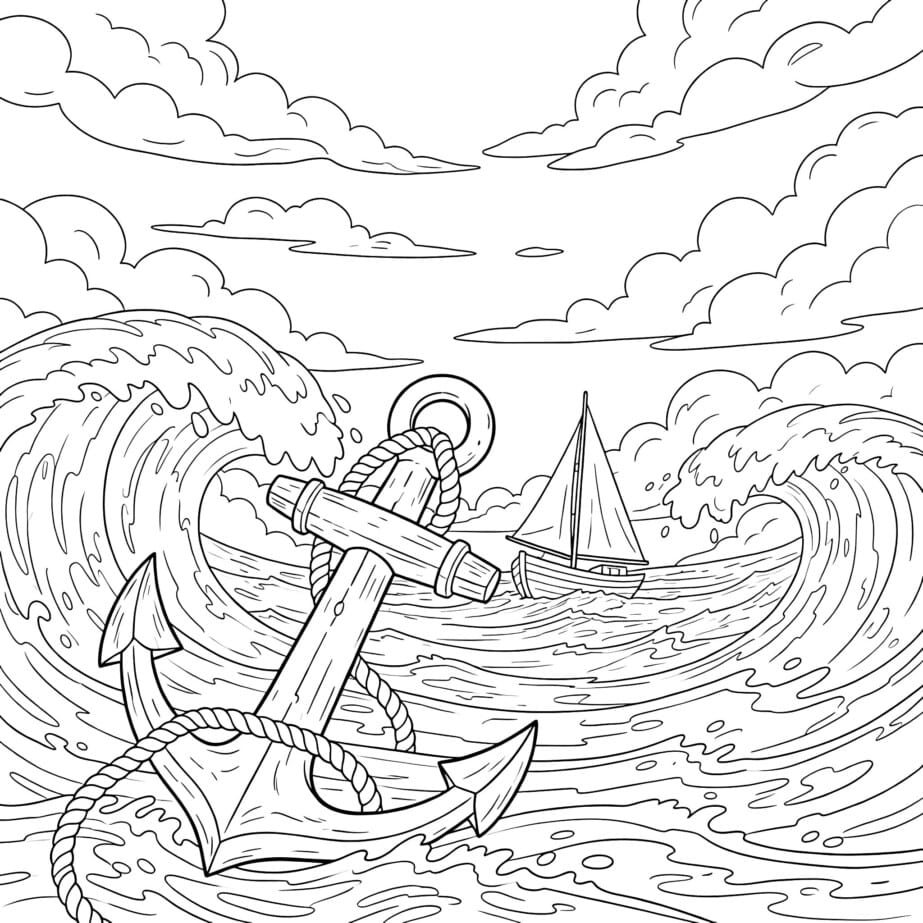 Boat Anchor Coloring Page