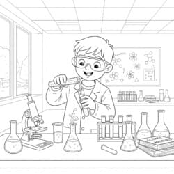 Chemistry Coloring Sheet - Printable Coloring page