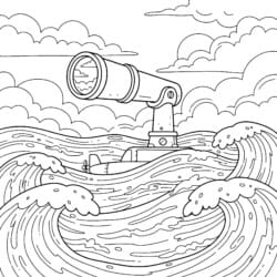 Submarine Periscope Coloring Page - Printable Coloring page