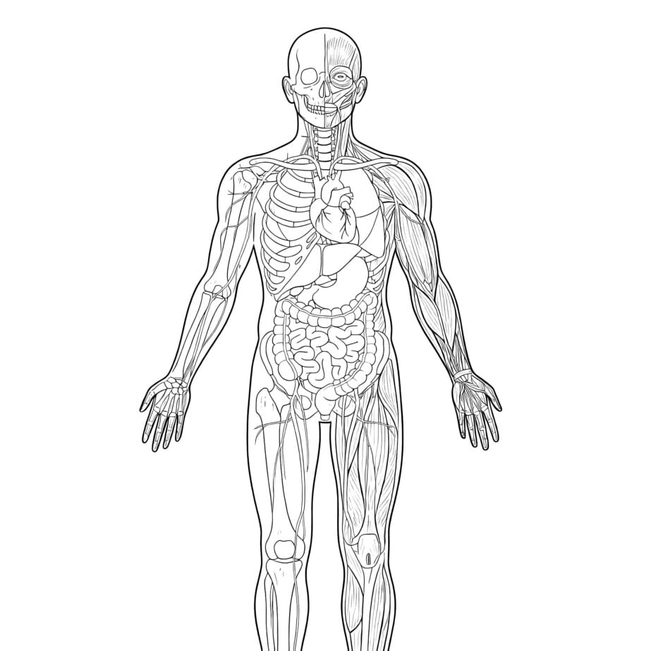 Human Anatomy Coloring Page