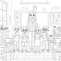 I Love My Teacher Coloring Page - Printable Coloring page