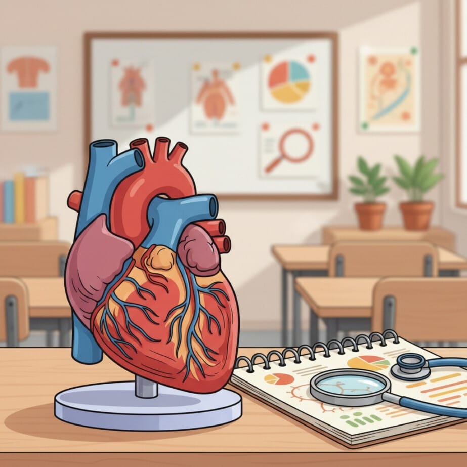 Anatomy Heart Coloring Page 2